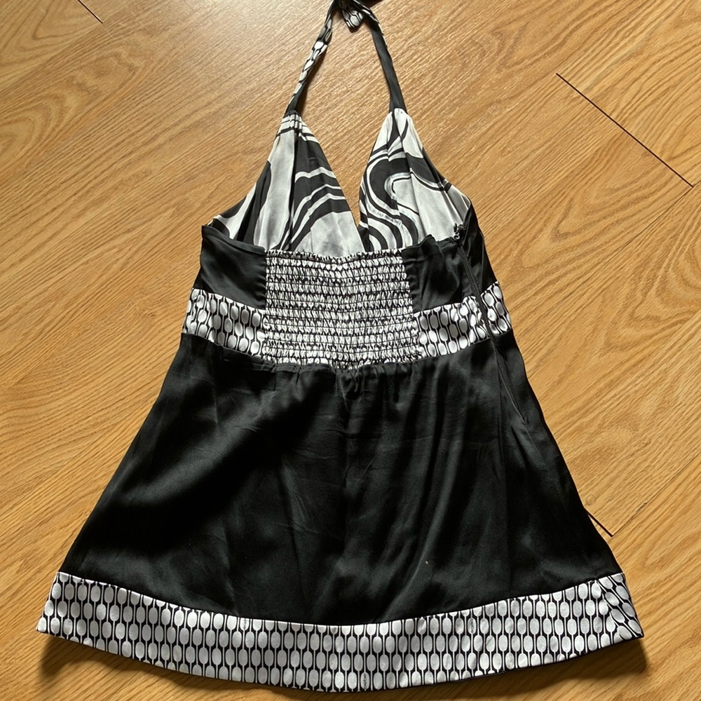 bebe Black and White Halter Top - Picture 5 of 7